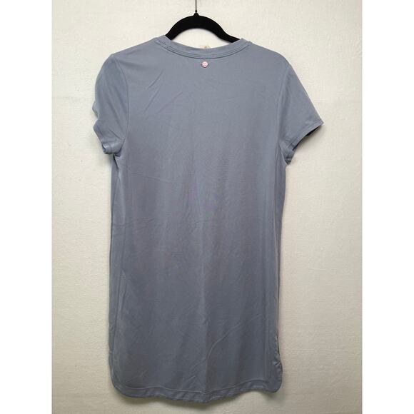 Calia Gray Blue Cotton Modal T-Shirt Dress, Size M - Picture 2 of 4
